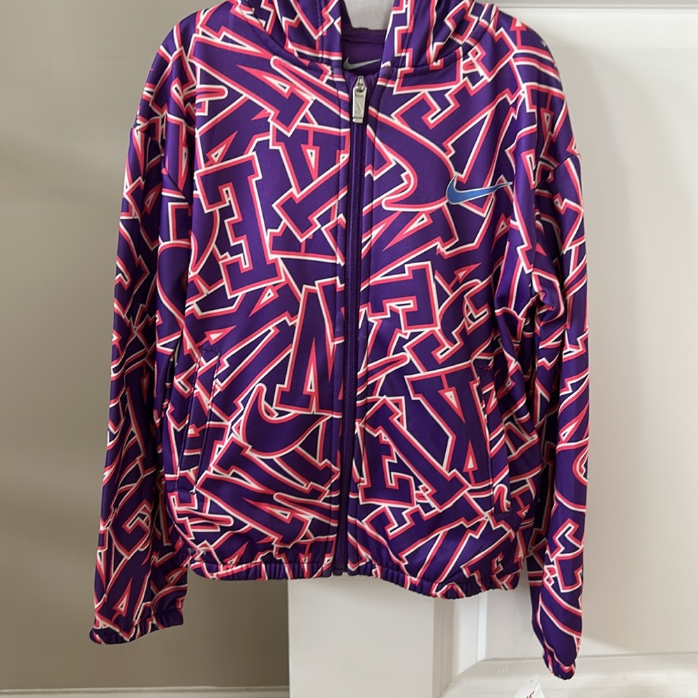 ⭐️NWT!⭐️ NIKE Dri-Fit Kid's Full-Zip Hooded Jacket w Pockets, Logo. Size 5-6 Yrs